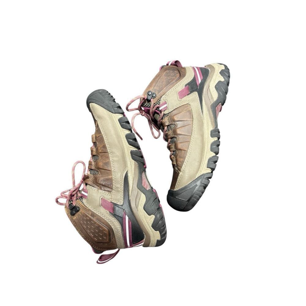 Keen Women’s Waterproof Hiking Boots Brown Pink – Size 9 - Picture 11 of 14